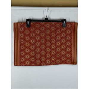 Unbranded Tableware Placemats Cloth Backing 8 Pieces Orange/Deep Red